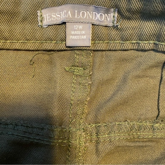 Jessica London Denim Maxi Skirt 4 Pocket Size 12W Ladies Dark Green - Picture 5 of 7